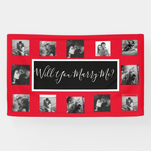 Will You Marry Me Proposal Banner with Photos