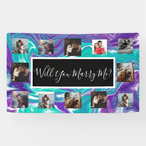 Will You Marry Me Proposal Banner with Photos