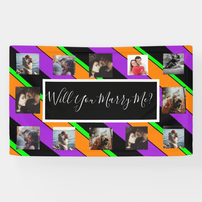 Will You Marry Me Proposal Banner with Photos (Horizontal)