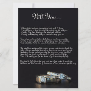 "Will You Marry Me" Proposal Card