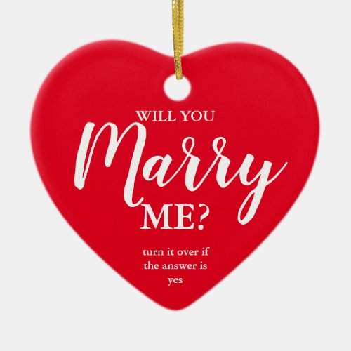 will you marry me proposal christmas ceramic ornament