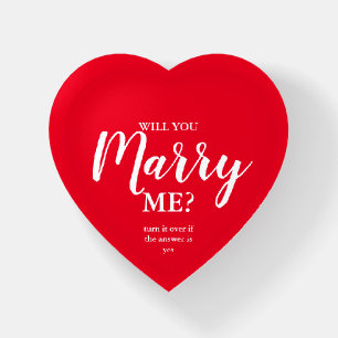will you marry me? proposal christmas paperweight
