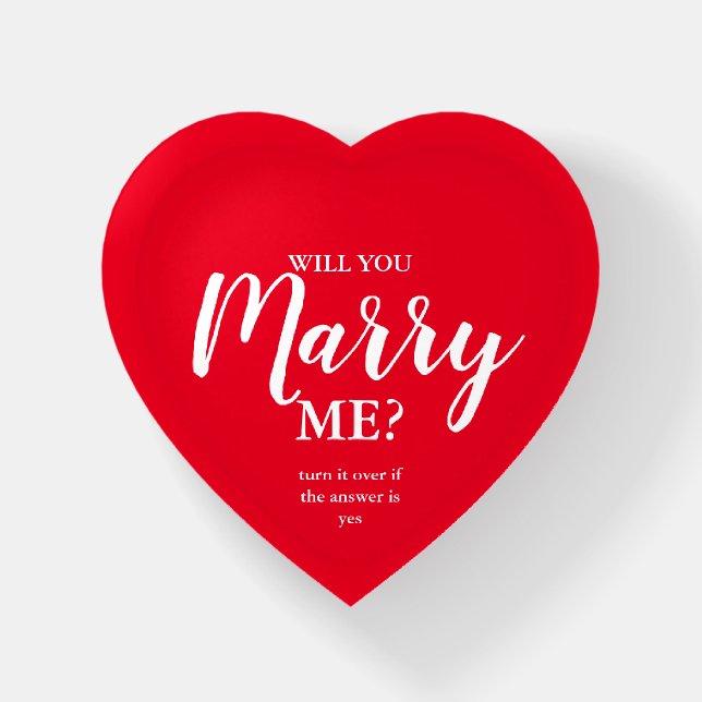 will you marry me? proposal christmas paperweight (Front)