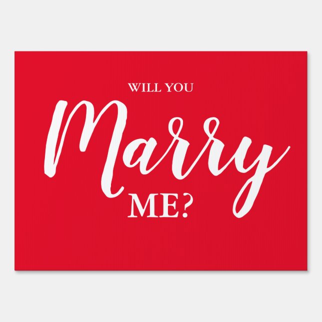 will you marry me? proposal christmas sign (Front)