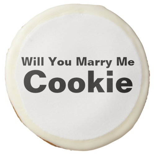 Will You Marry Me Proposal Engagement Wedding Sugar Cookie