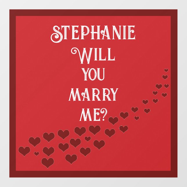 Will you marry me? proposal floor decal  (Front)