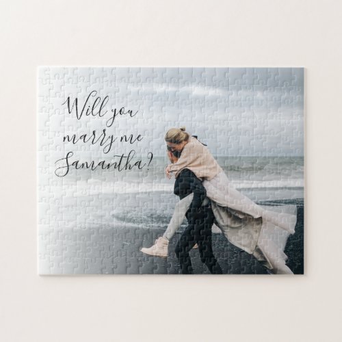 Will You Marry Me Proposal Modern Photo Jigsaw Puzzle