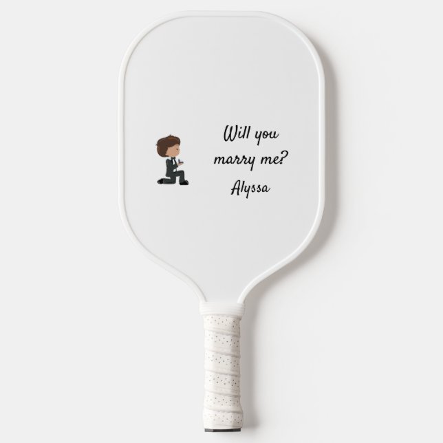 Will You Marry Me Proposal Personalized Pickleball Paddle (Front)
