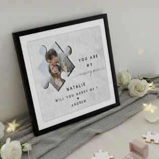 Will You Marry Me Proposal Photo Simple Clean Jigsaw Puzzle