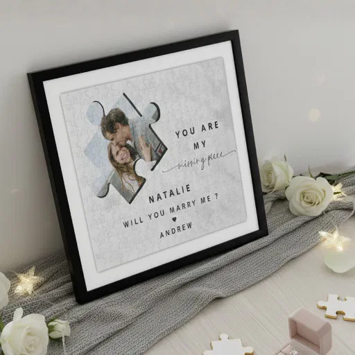 Will You Marry Me Proposal Photo Simple Clean Jigsaw Puzzle