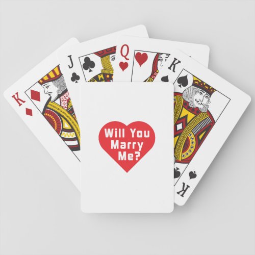 Will You Marry Me Proposal  Poker Cards