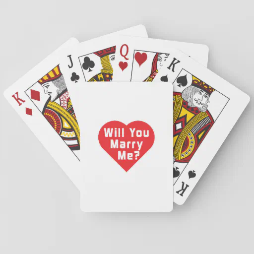 Will You Marry Me? Proposal  Poker Cards