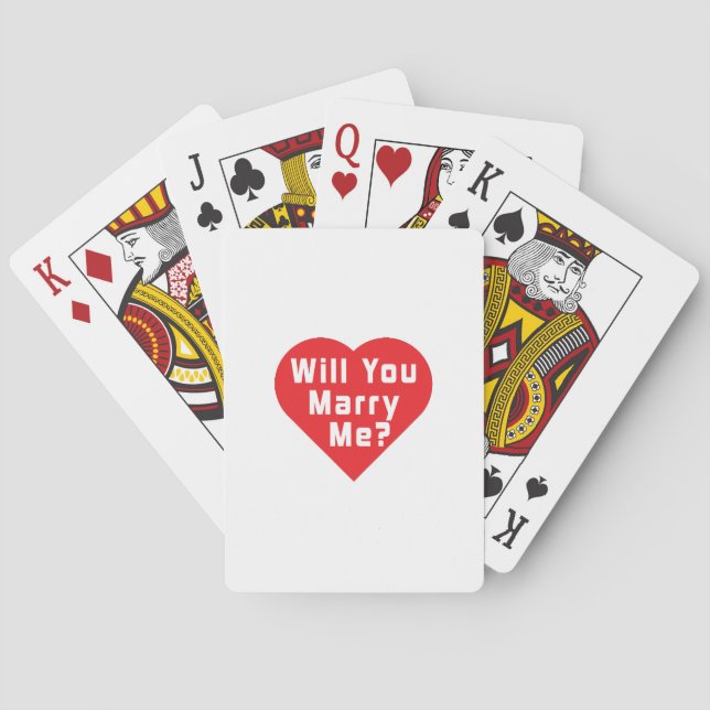 Will You Marry Me? Proposal  Poker Cards (Back)