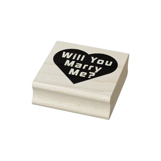 Will You Marry Me? Proposal  Rubber Stamp