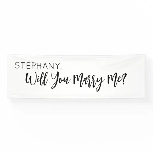 Will you Marry Me Proposal Sign banner backdrop