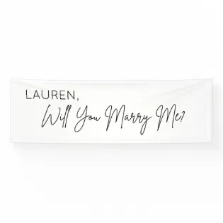 Will you Marry Me Proposal Sign banner backdrop