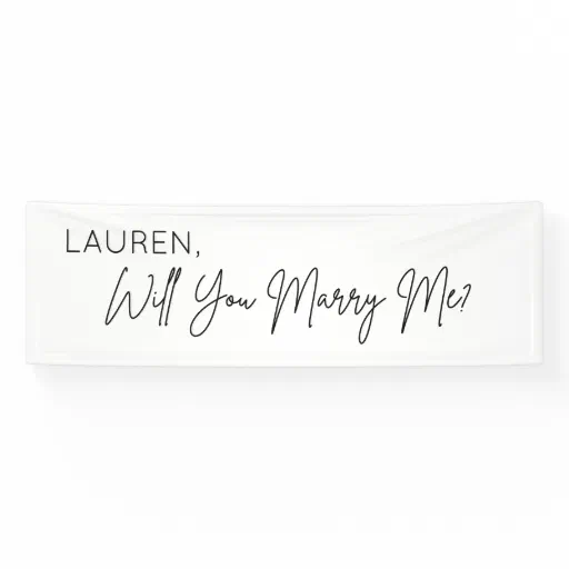 Will you Marry Me Proposal Sign banner backdrop