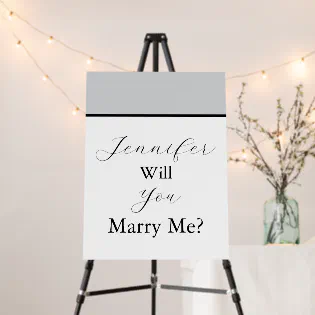 Will You Marry Me Proposal Sign Engagement