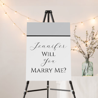 Will You Marry Me Proposal Sign Engagement
