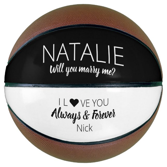Will You Marry Me? Proposal Sports Basketball (Front)