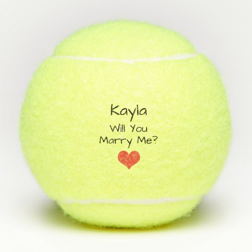 Will You Marry Me Proposal Tennis Balls