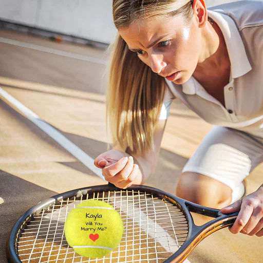 Will You Marry Me Proposal Tennis Balls