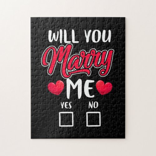 Will You Marry Me Proposal _ Valentines Day Jigsaw Puzzle