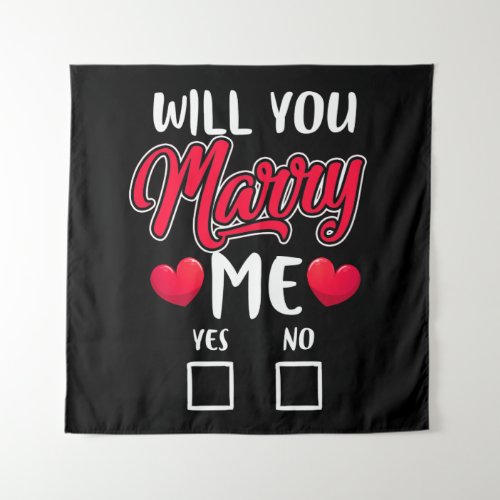 Will You Marry Me Proposal _ Valentines Day Tapestry