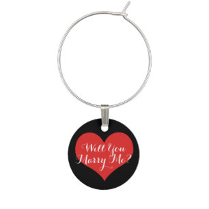 Will You Marry Me Proposal Wine Charm