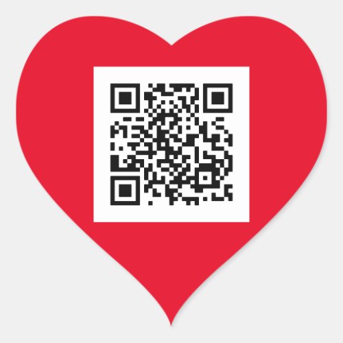 Will You Marry Me QR Code Heart Sticker