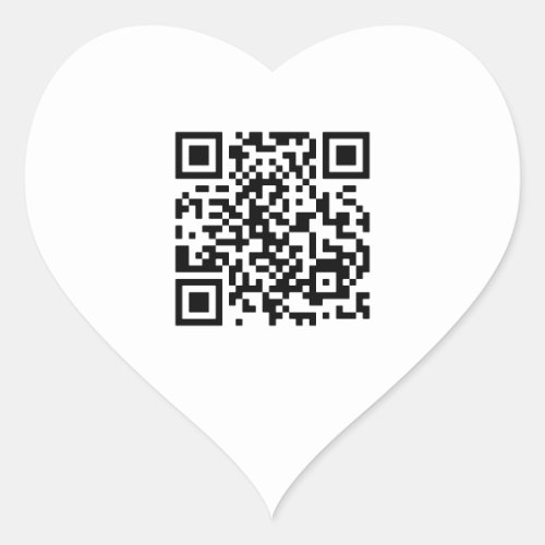 Will You Marry Me QR Code Heart Sticker