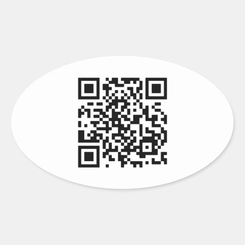 Will You Marry Me QR Code Oval Sticker