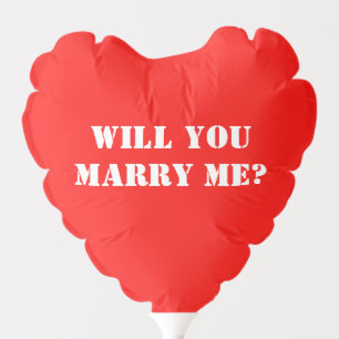 Will You Marry Me Red 4Kelly Balloon