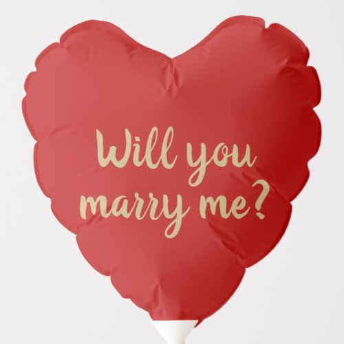 Will You Marry Me red custom marriage proposal  Balloon