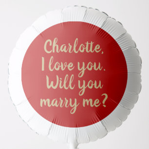 Will You Marry Me red custom marriage proposal Balloon