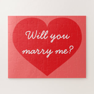 Will You Marry Me? red heart Jigsaw Puzzle