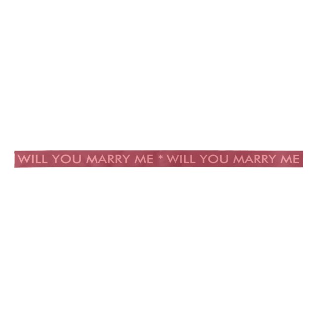 Will You Marry Me Ribbon (Front)