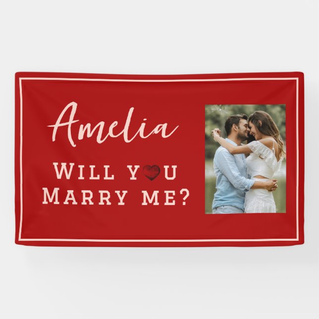 Will you marry me Romantic Proposal Photo Banner (Horizontal)