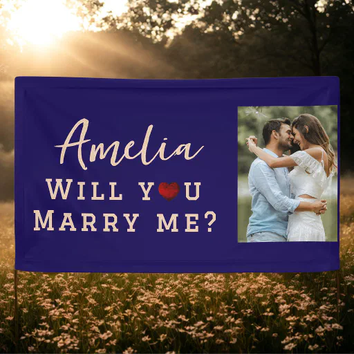 Will you marry me Romantic Proposal Photo Banner