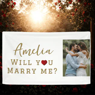 Will you marry me Romantic Proposal Photo Banner