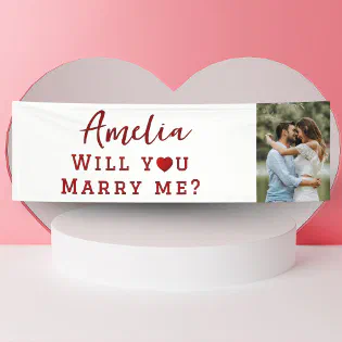 Will you marry me Romantic Proposal Photo Banner