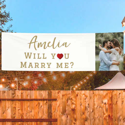 Will you marry me Romantic Proposal Photo Banner
