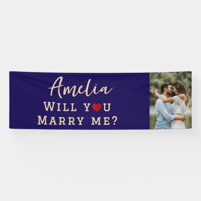 Will you marry me Romantic Proposal Photo Banner (Horizontal)
