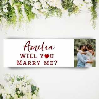 Will you marry me Romantic Proposal Photo Poster