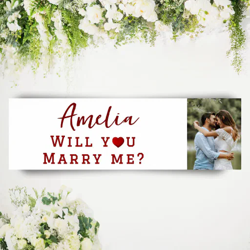 Will you marry me Romantic Proposal Photo Poster