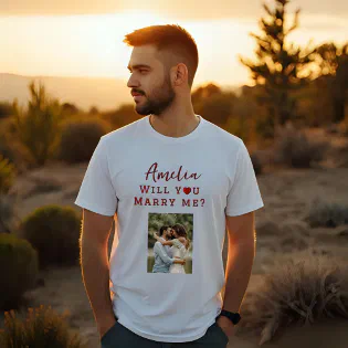 Will you marry me Romantic Proposal Photo T-Shirt