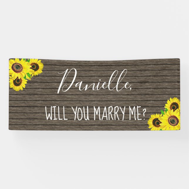 Will you Marry Me Romantic Proposal Sign (Horizontal)