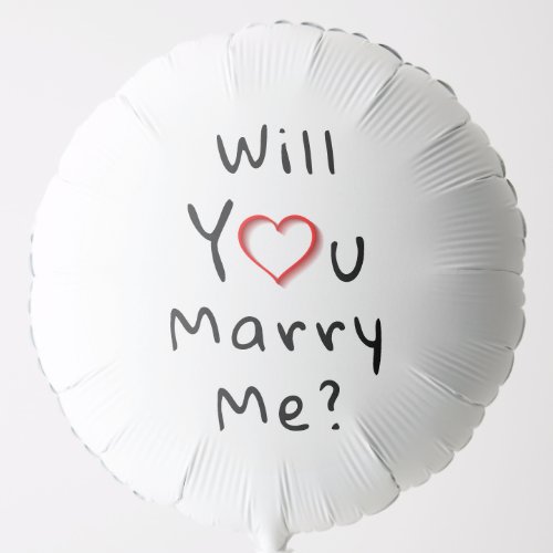 Will you marry me? Romantic Red Heart Balloon - Will you marry me? Romantic Red Heart Balloon. Will you marry me quote in modern black typography with a red heart.