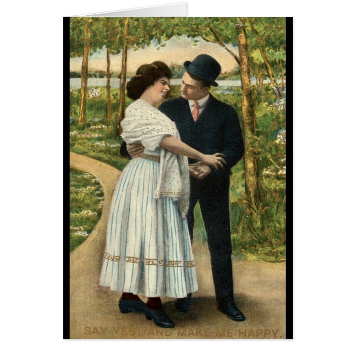 Will you marry me? Say yes 1909 Vintage Cards