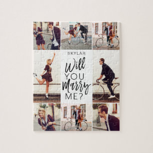 A5 A4 A3-80 120 or 300 pieces Personalised Jigsaw Puzzle Will You Marry Me 
